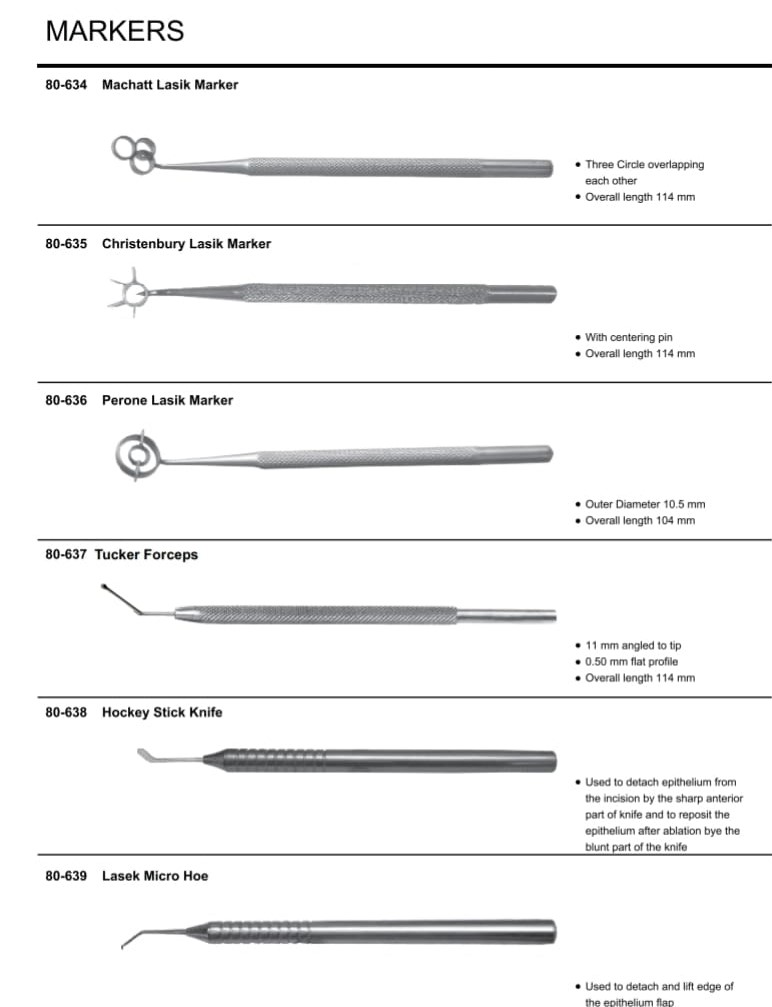OPTHALMOLOGY Instruments